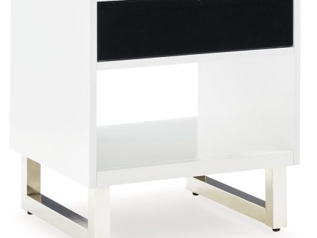 Gardoni - White   Black - Rectangular End Table Sale