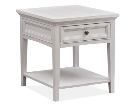 Heron Cove - Rectangular End Table - Chalk White For Discount