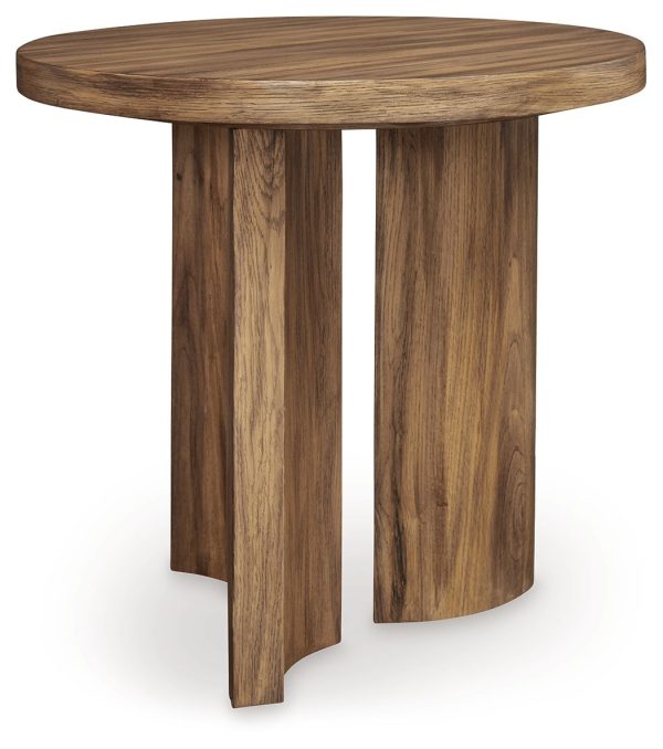 Austanny - Warm Brown - Round End Table Online Hot Sale