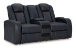 Fyne-dyme - Power Reclining Loveseat With Console Adj Hdrst Fashion