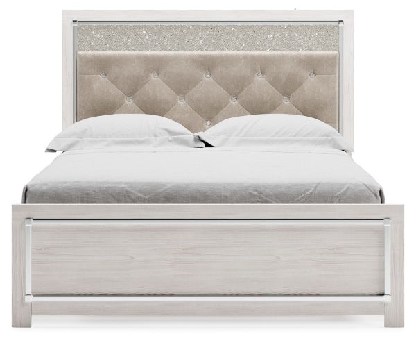 Altyra - White - Queen Panel Bed With Roll Slats Online now