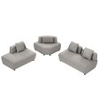 Contemporary 3 Piece Sectional Sofa Free Convertible Sofa With Four Removable Pillows For Living Room Discount