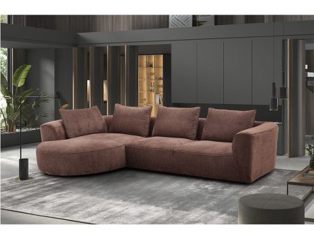 Aceso - Sectional Sofa With 4 Pillows - Brown Cheap