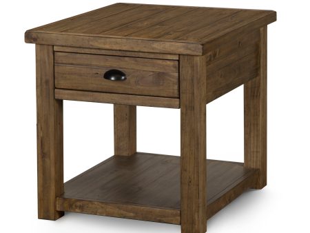 Stratton - Rectangular End Table - Warm Nutmeg For Discount