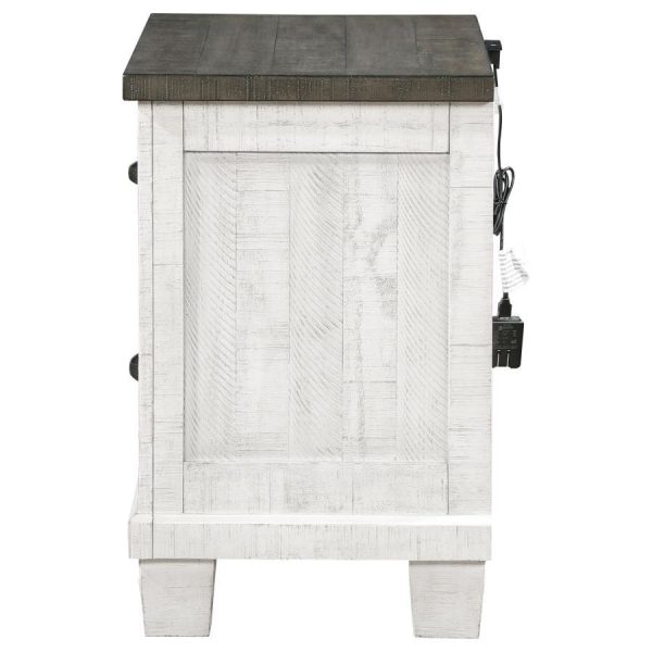 Lilith - 2-Drawer Nightstand - Distressed White For Cheap