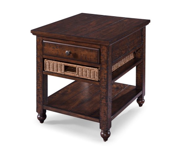 Cottage Lane - Wood Rectangular End Table - Coffee Online Sale