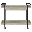 Ventura - 1-Drawer Engineered Wood Bar Cart - Gray Driftwood Cheap