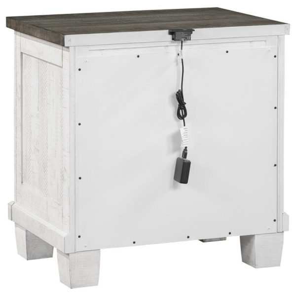 Lilith - 2-Drawer Nightstand - Distressed White For Cheap