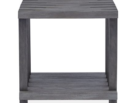 Eldridge - Rectangular End Table - Weathered Gravel Online now