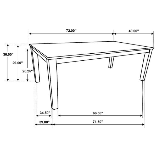 Hollis - Rectangular Wood Dining Table - Brown Online Hot Sale