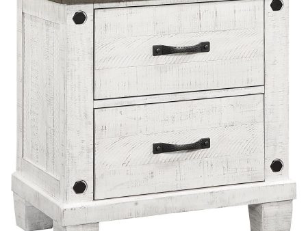 Lilith - 2-Drawer Nightstand - Distressed White For Cheap