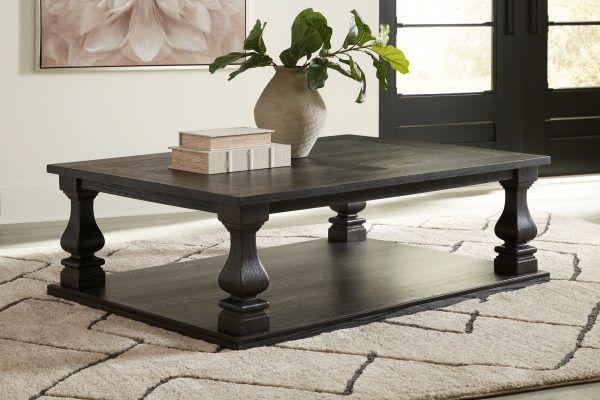 Wellturn - Black - Rectangular Cocktail Table Fashion