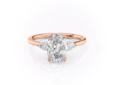 The Megan Set With A 4.5 Carat Oval Moissanite Online Hot Sale