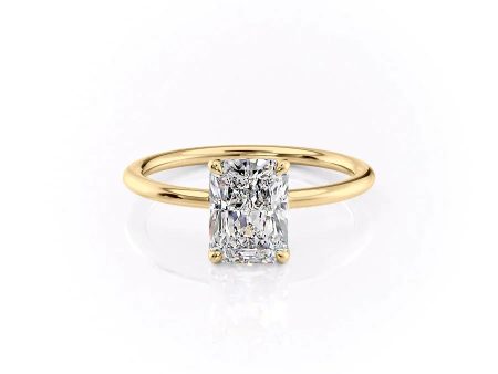 The Ashley Set With A 3.5 Carat Radiant Moissanite Online Sale