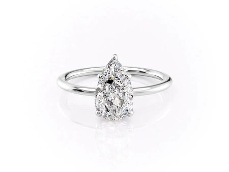 The Ashley Set With A 1.5 Carat Pear Moissanite For Discount