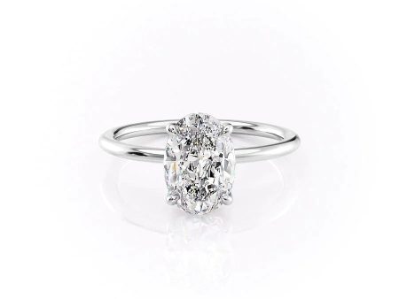 The Ashley Set With A 2 Carat Oval Moissanite For Discount