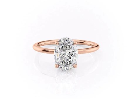 The Ashley Set With A 2.5 Carat Oval Moissanite For Cheap